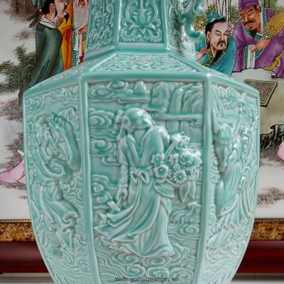 BÌNH MEN NGỌC KHẮC NỔI BÁT TIÊN QUÁ HẢI